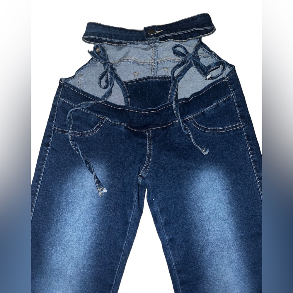 *Y2K* THONG cut out midi Jeans x